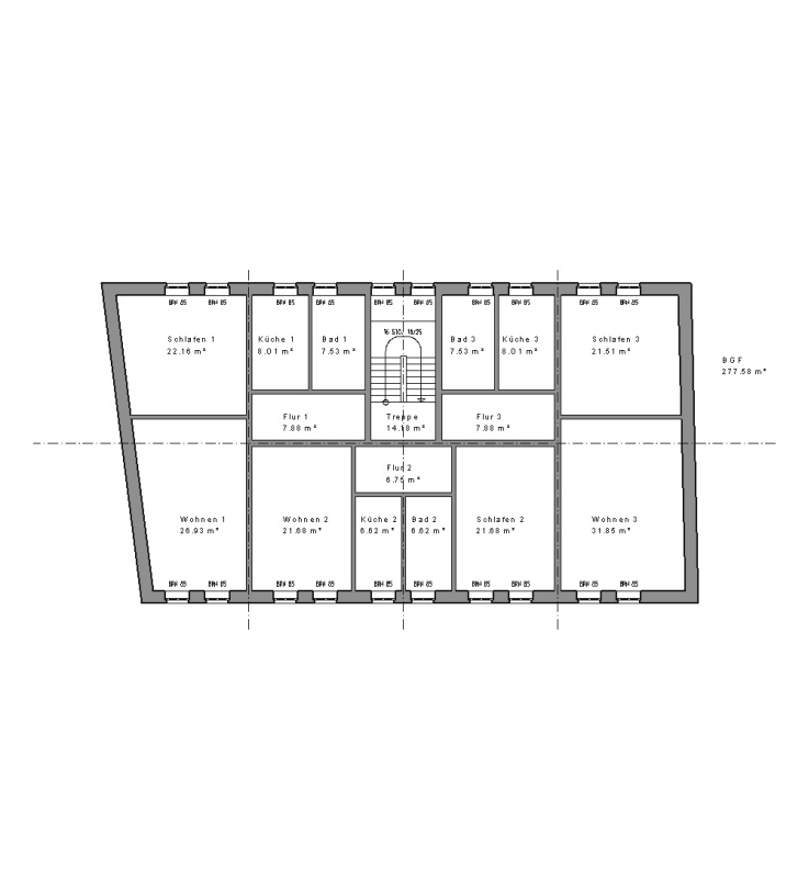 Planung Grundriss Obergeschoss
