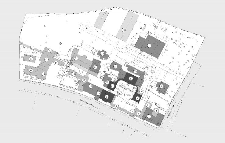 Lageplan des historischen Ensembles