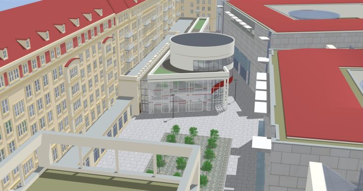 Blick über Herbert-Wehner-Platz